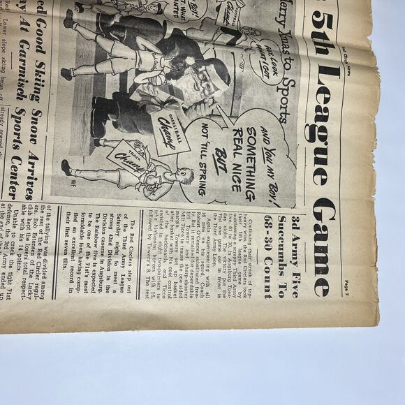 Vintage WWIII Red Circle News 71st Infantry Newspaper December 1945 Rare - Picture 5 of 6